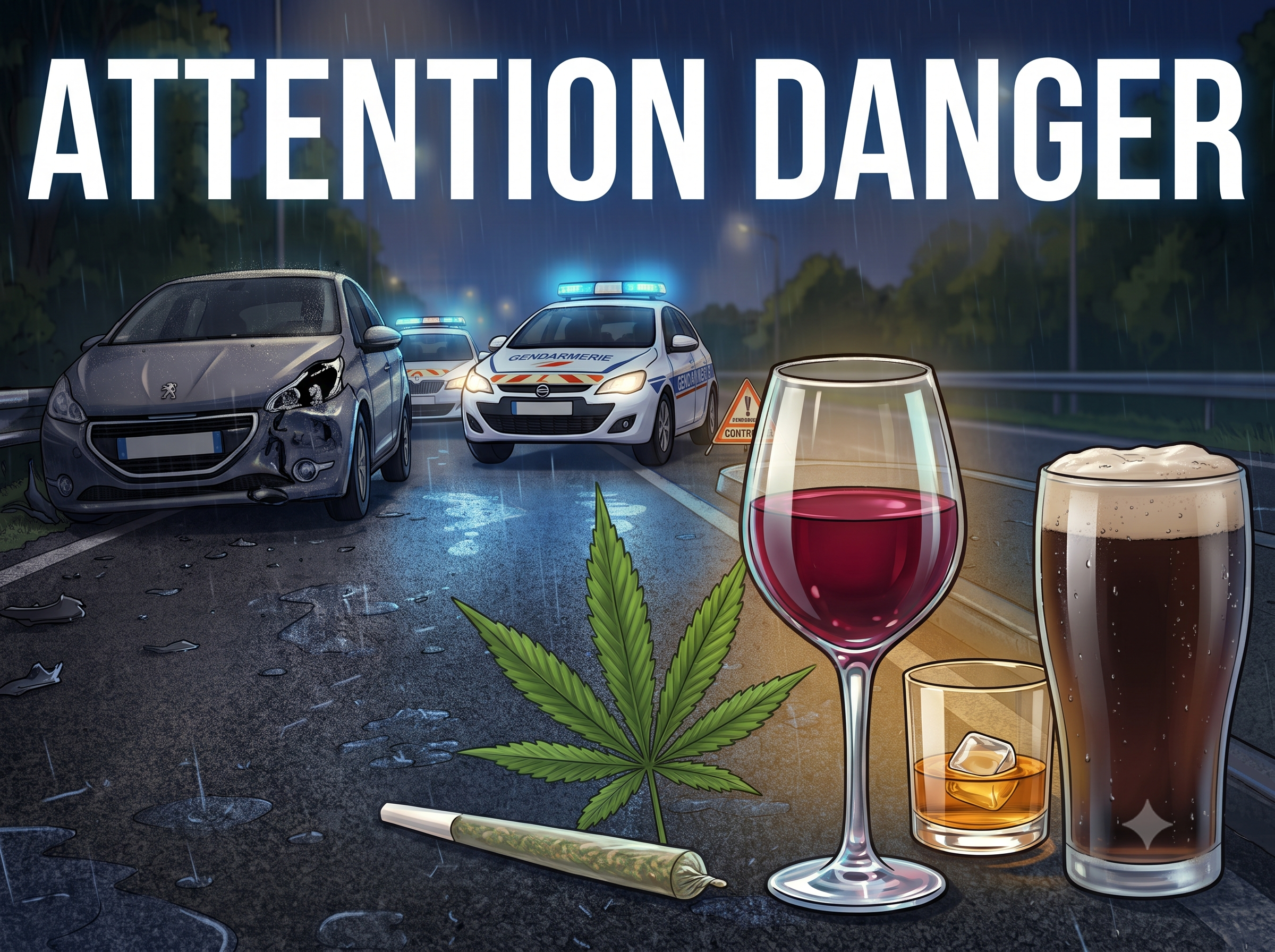 Alcool et stupéfiants au volant : risques et sanctions
